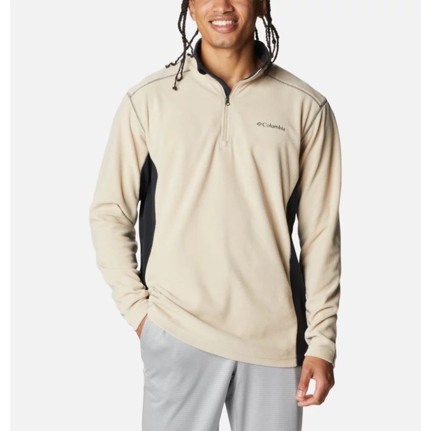 Ancient Fossil/Black Columbia Sale Men's Klamath Range II Half Zip