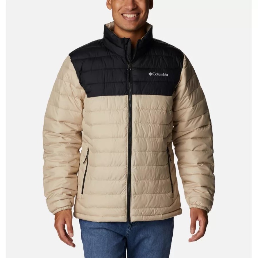 Ancient Fossil/Black Columbia Sale Men's Powder Lite Insulated Jacket
