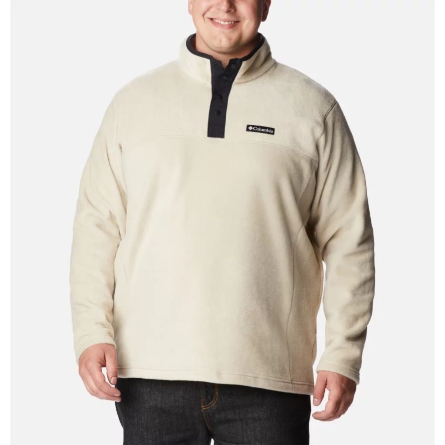 Ancient Fossil/Black Columbia Sale Men's Steens Mountain Half Snap Fleece Pullover Big