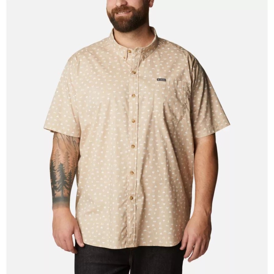 Ancient Fossil Camp Icon Columbia Sale Men's Rapid Rivers Printed Short Sleeve Shirt Big