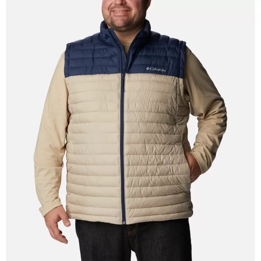 Ancient Fossil/Collegiate Navy Men's Silver Falls Vest Big Columbia Sale