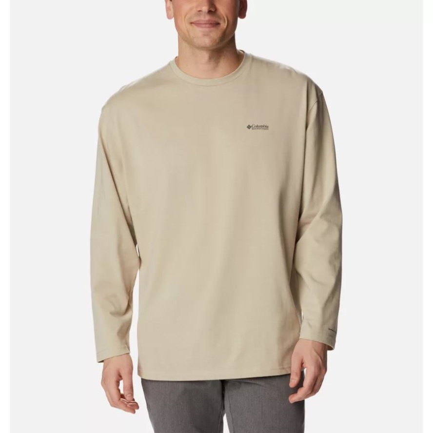 Ancient Fossil/Gorge Multi Columbia Sale Men's CSC Alpine Way Relaxed Long Sleeve T-Shirt