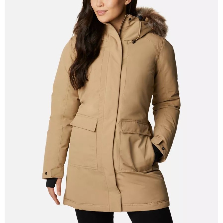 Beach/Black Columbia Sale Women's Little Si Omni-Heat Infinity Insulated Parka