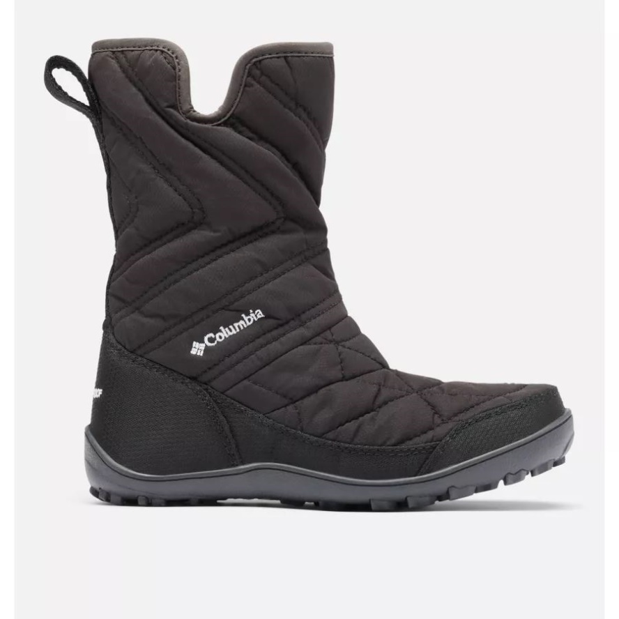 Big Kids' Minx Slip III Boot Black/White Columbia Sale