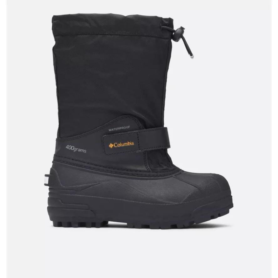 Big Kids' Powderbug Forty Snow Boot Columbia Sale Black/Orange Blast