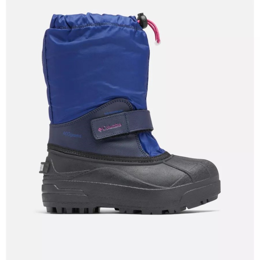 Big Kids' Powderbug Forty Snow Boot Dark Sapphire/Wild Fuchsia Columbia Sale