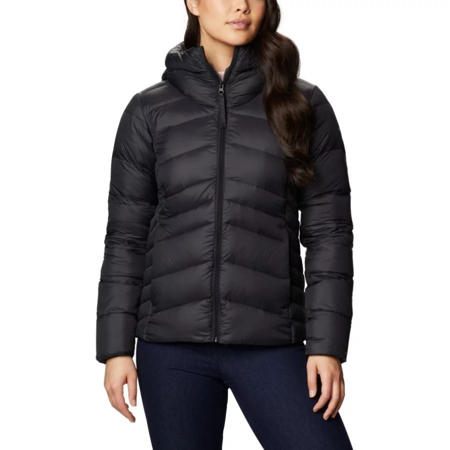 Black Autumn Park Down Hooded Jacket Columbia Sale