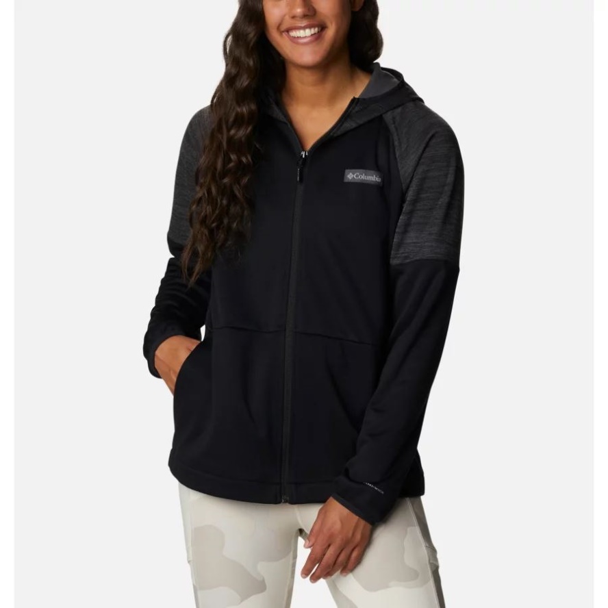 Black/Black Heather Columbia Sale Brand Women's Windgates Full Zip Fleece Jacket