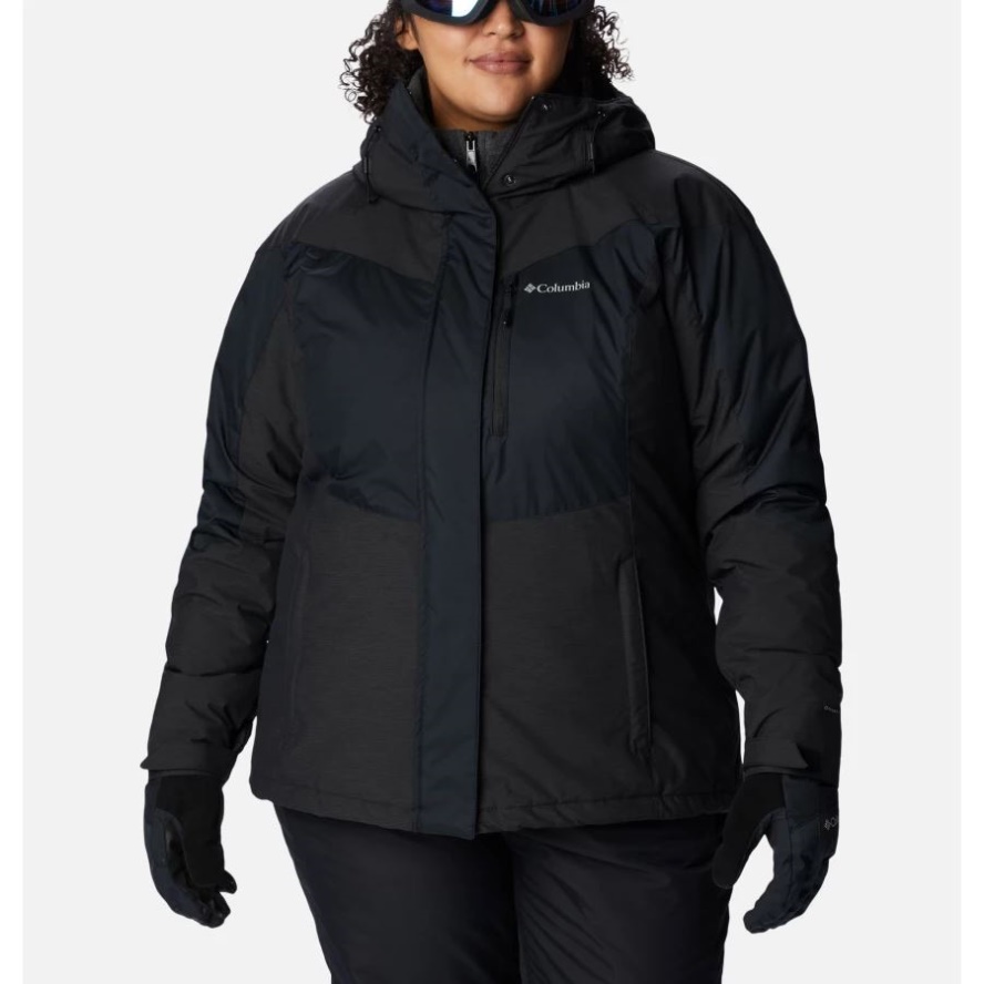 Black/Black Heather Women's Rosie Run Insulated Jacket Plus Size Columbia Sale