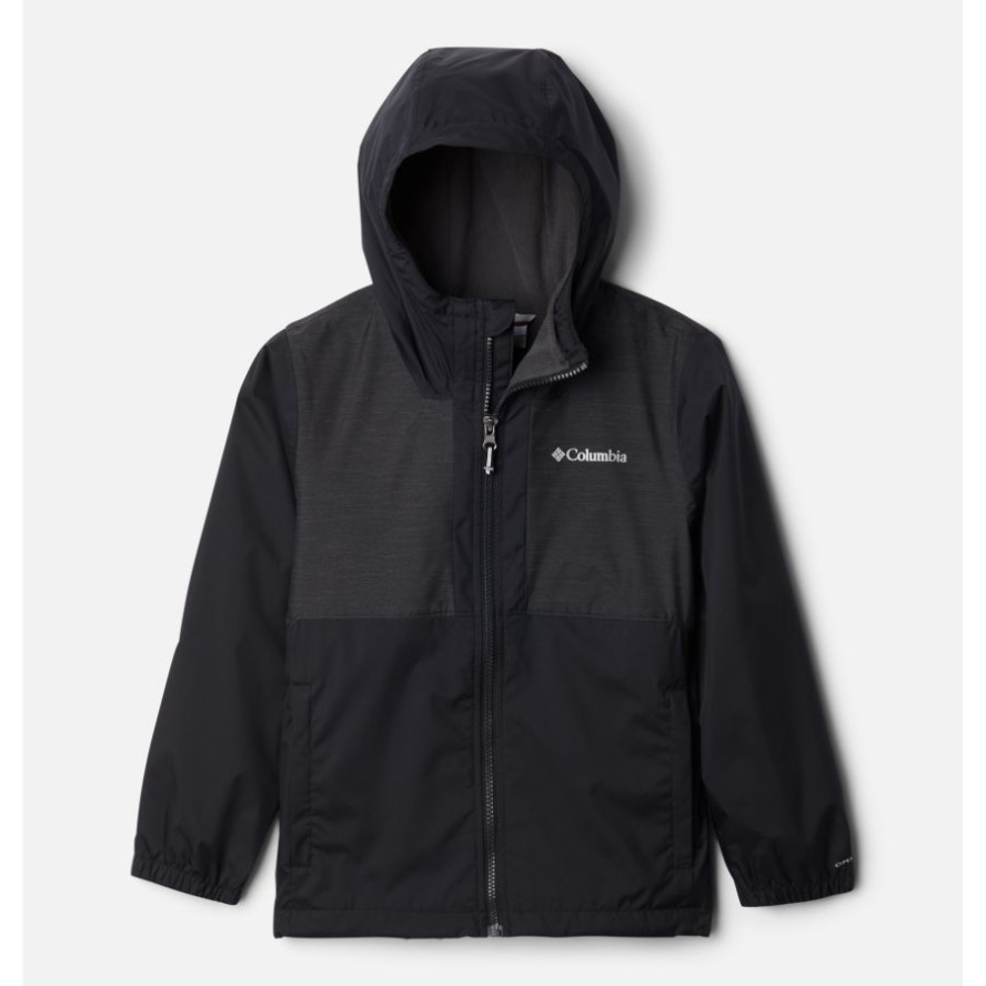 Black/Black Slub Columbia Sale Boys' Rainy Trails Fleece Lined Jacket