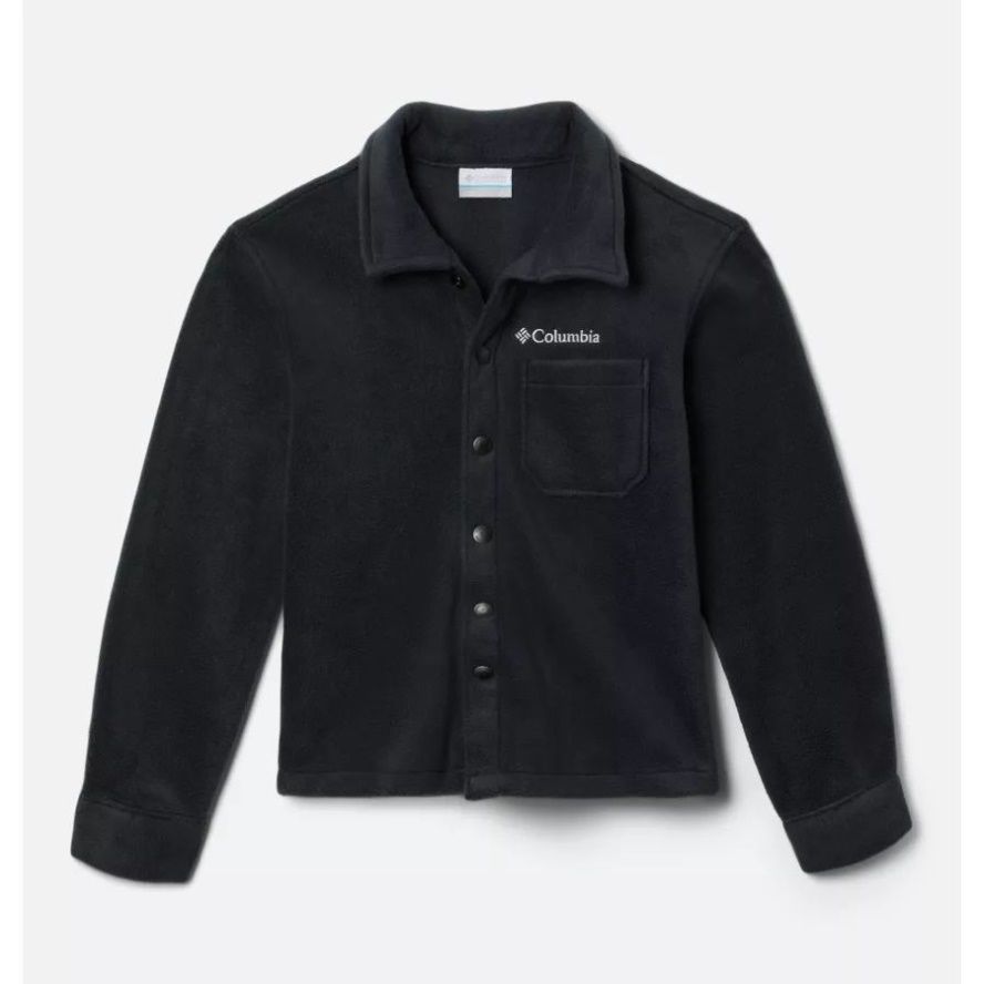 Black Boys' Steens Mtn Fleece Over Shirt Columbia Sale