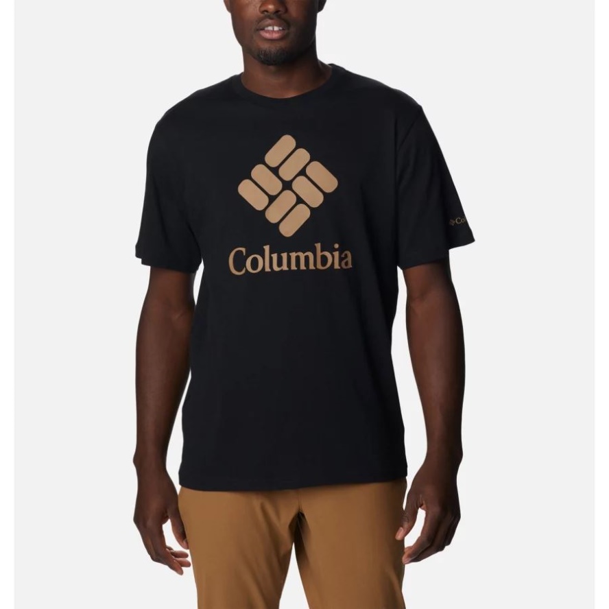 Black/CSC Stacked Logo Men's CSC Basic Logo Tee Columbia Sale