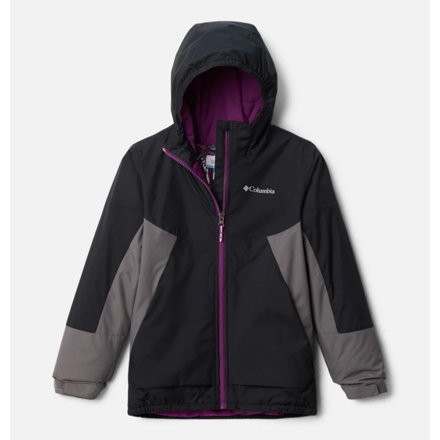 Black/City Grey Columbia Sale Girls' Snow Problem Jacket