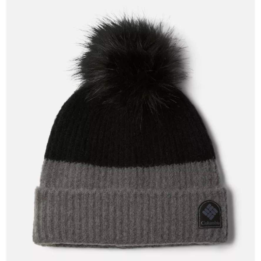 Black/City Grey Columbia Sale Winter Blur Pom Pom Beanie