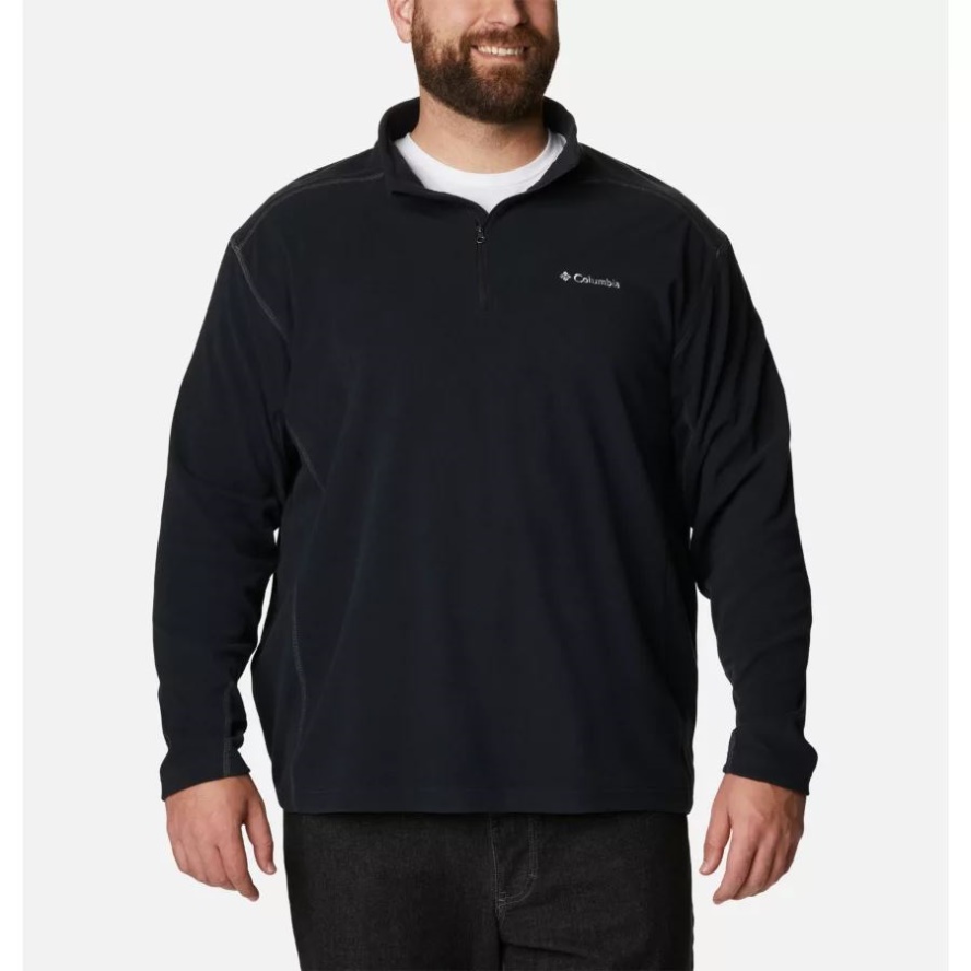 Black Columbia Sale Men's Klamath Range II Half Zip Fleece Extended Size