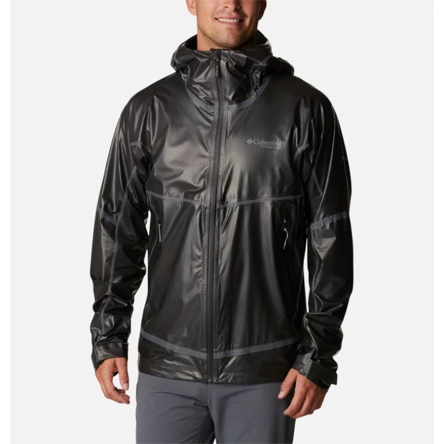 Black Columbia Sale Men's OutDry Extreme Mesh Hooded Shell Jacket