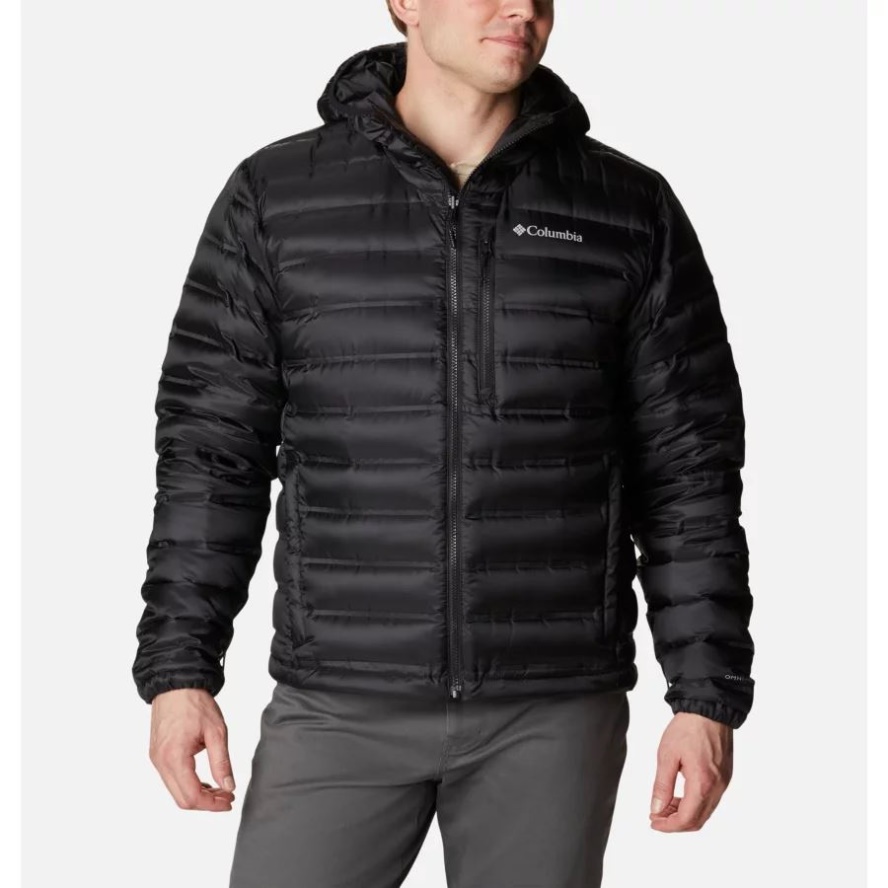 Black Columbia Sale Men's Pebble Peak Down Hooded Jacket