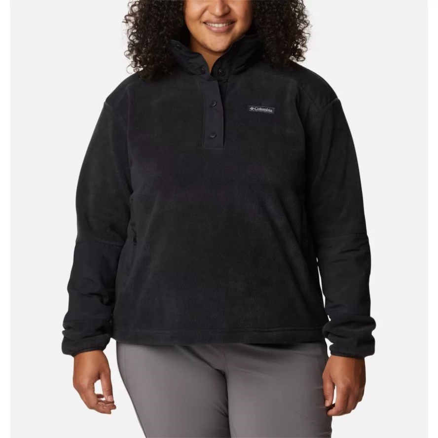 Black Columbia Sale Women's Benton Springs Crop Pullover Plus Size