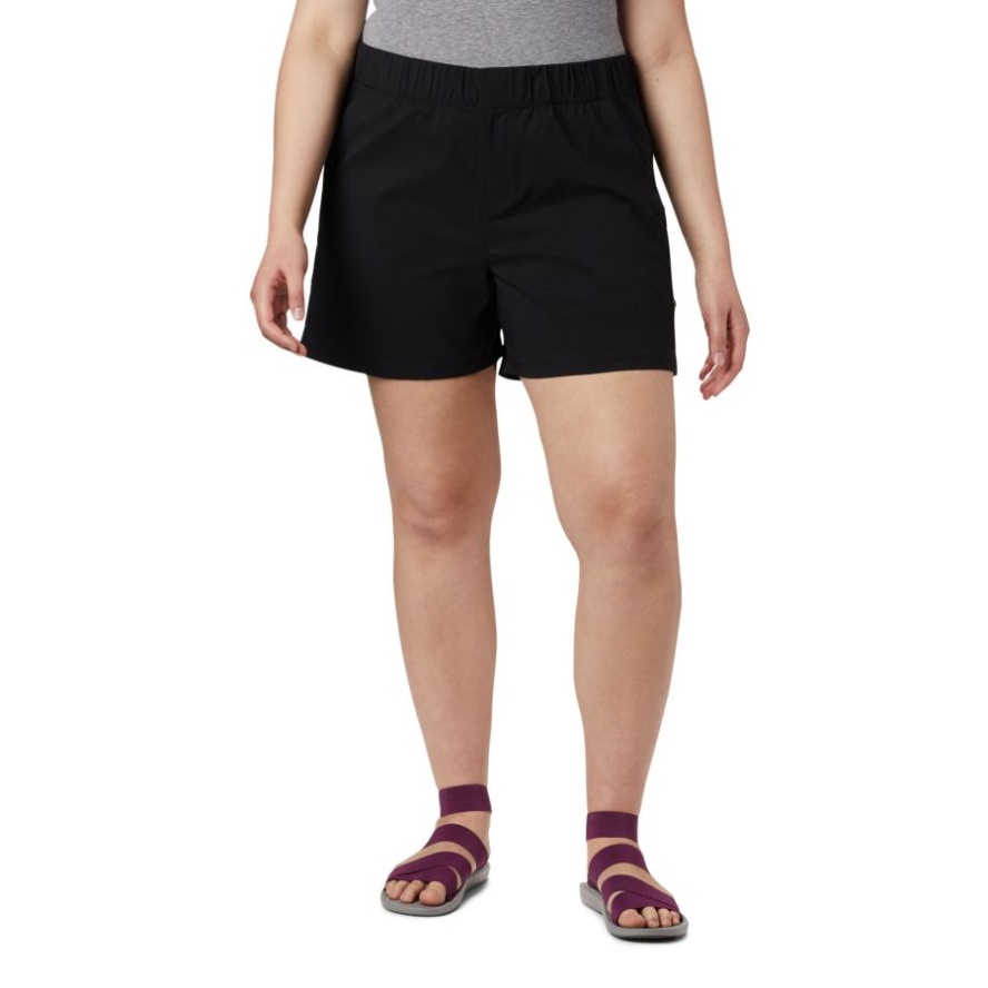 Black Columbia Sale Women's Firwood Camp II Shorts Plus Size
