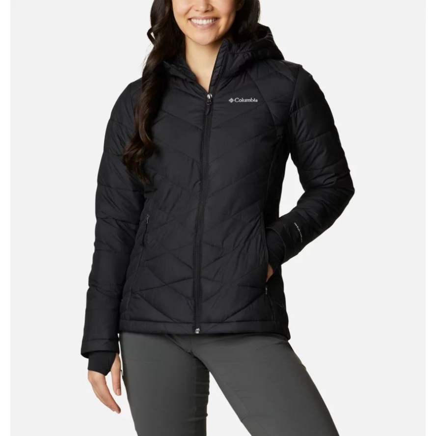 Black Columbia Sale Women's Heavenly Hooded Synthetic Down Jacket