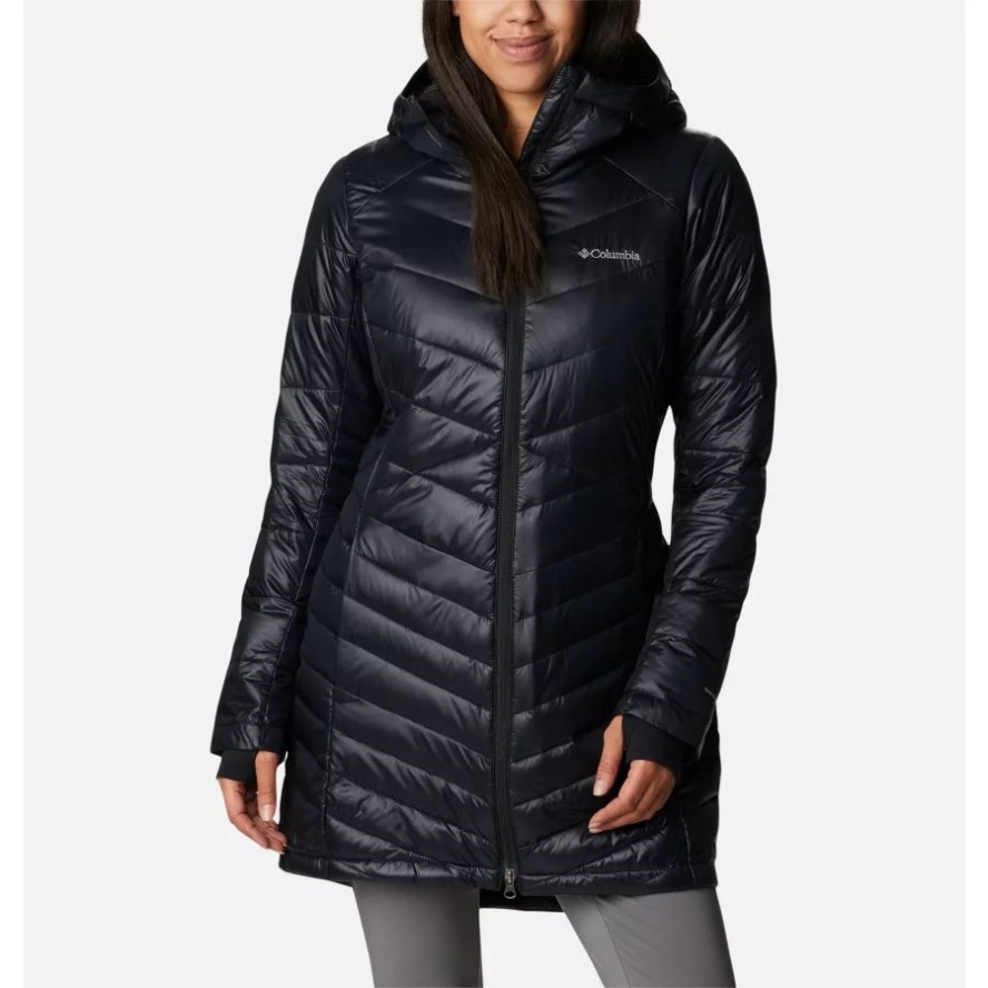 Black Columbia Sale Women's Joy Peak Omni-Heat Infinity Mid Insulated Hooded Jacket