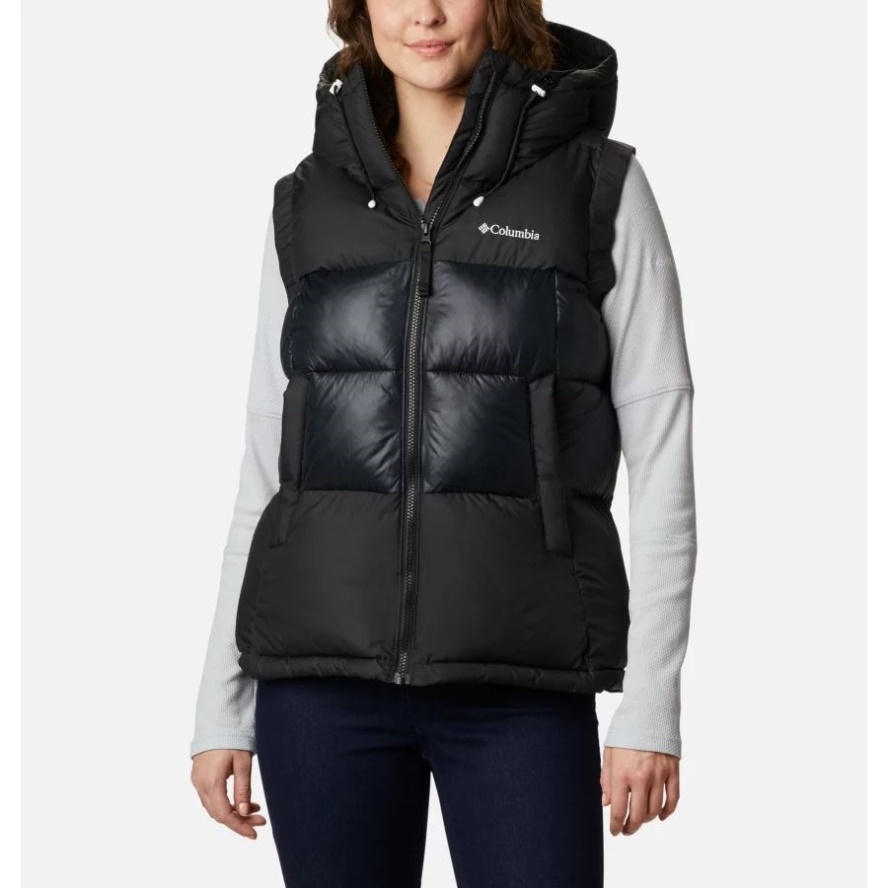 Black Columbia Sale Women's Pike Lake II Hooded Insulated Puffer Vest