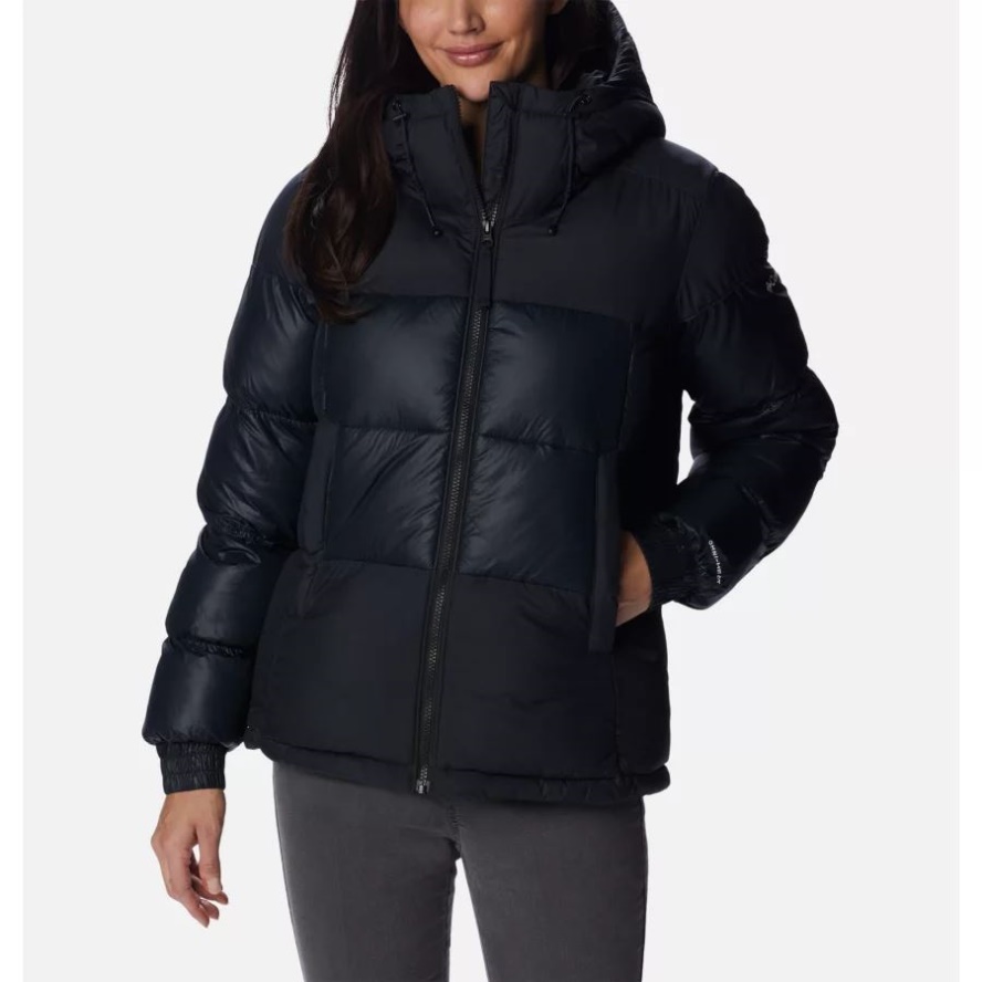 Black Columbia Sale Women's Pike Lake II Insulated Hooded Puffer Jacket