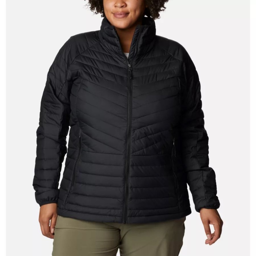 Black Columbia Sale Women's Powder Lite II Full Zip Insulated Jacket Plus Size