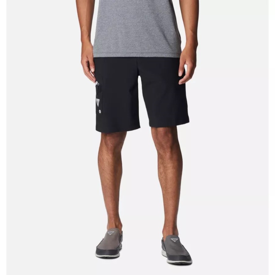 Black/Cool Grey Columbia Sale Men's PFG Terminal Tackle Shorts
