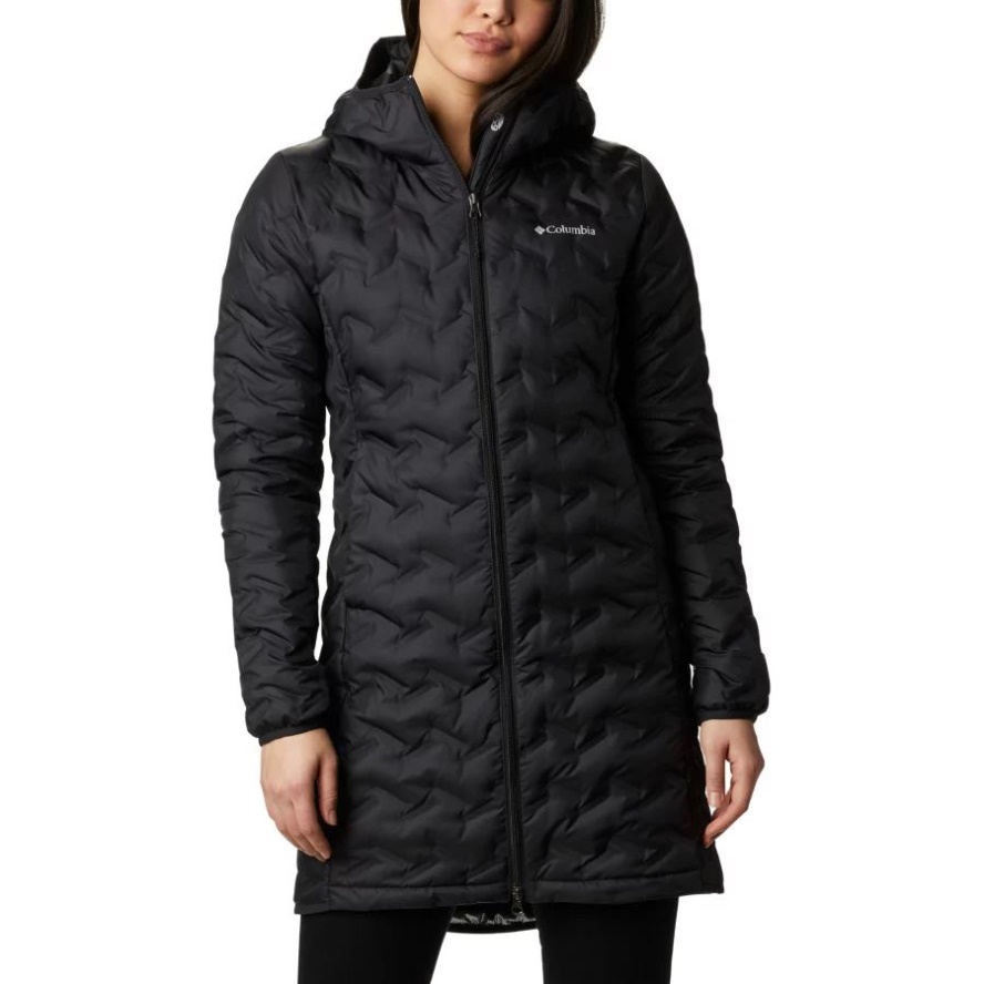 Black Delta Ridge Long Down Jacket Columbia Sale