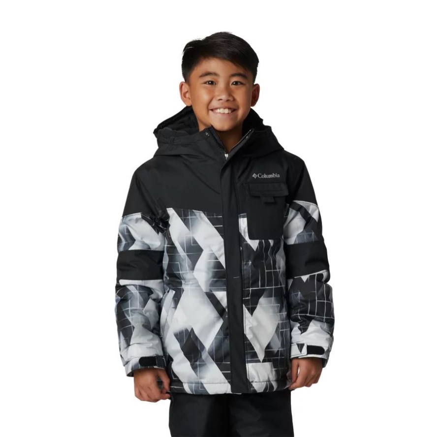 Black Geo Mt/Black Columbia Sale Boy's Mighty MogulII Waterproof Ski Jacket