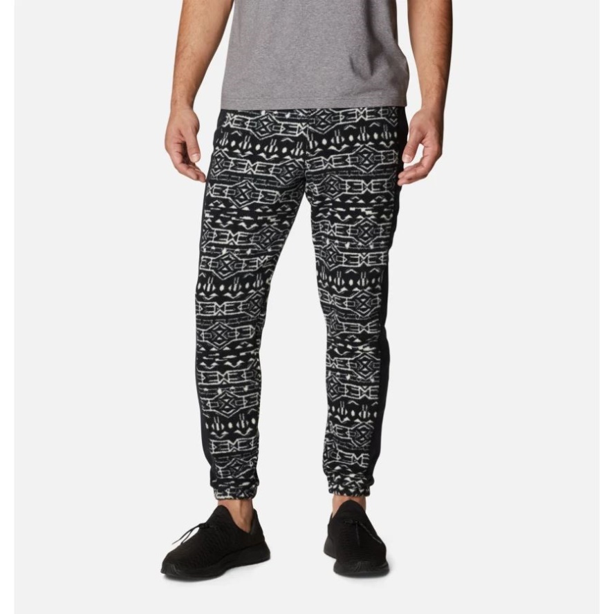 Black Geo Print/Black Columbia Sale Men's Haven Hills Fleece Pants