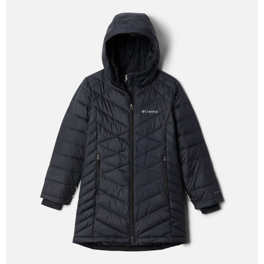 Black Girls' Heavenly Long Insulated Jacket Columbia Sale