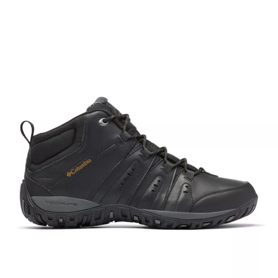 Black/Goldenrod Men's Woodburn II Waterproof Omni-Heat Shoe Columbia Sale