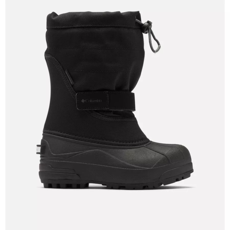 Black/Graphite Big Kids' Powderbug Plus II Snow Boot Columbia Sale