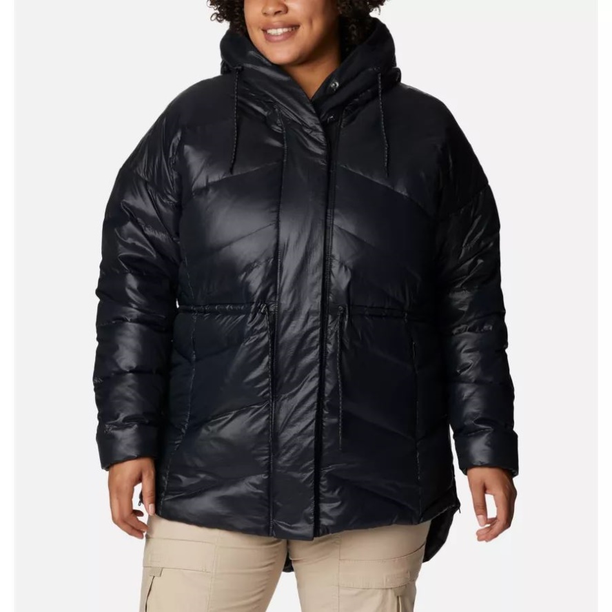Black Gunmetal Columbia Sale Women's Icy Heights II Down Novelty Jacket Plus Size