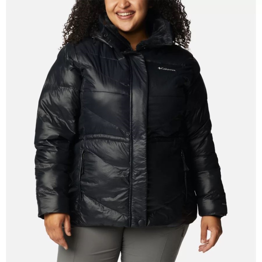 Black Gunmetal Columbia Sale Women's Peak to Park II Insulated Hooded Jacket Plus Size