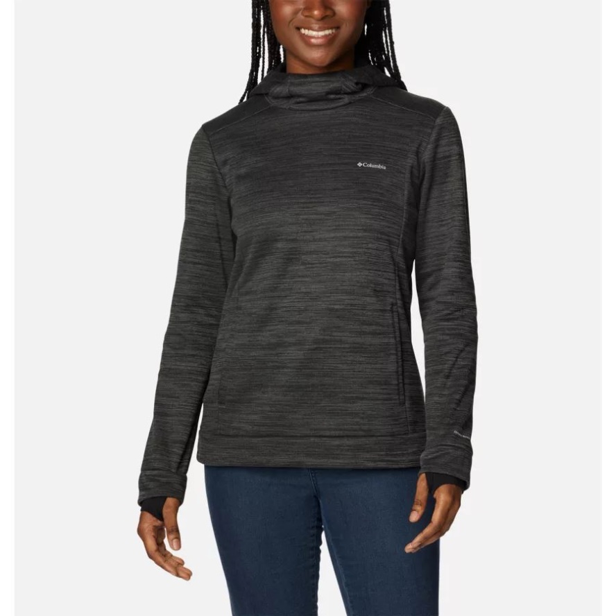 Black Heather Women's Claudia Ridge Fleece Pullover Columbia Sale