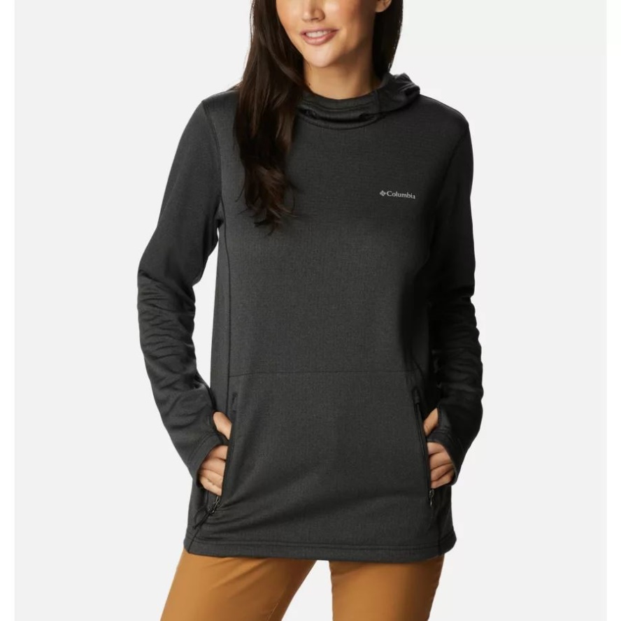Black Heather Women's Park View Hooded Fleece Pullover Columbia Sale