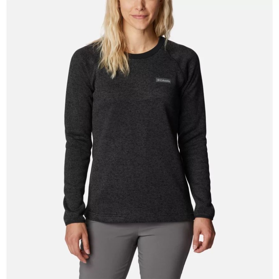 Black Heather Women's Sweater Weather Fleece Crew Shirt Columbia Sale