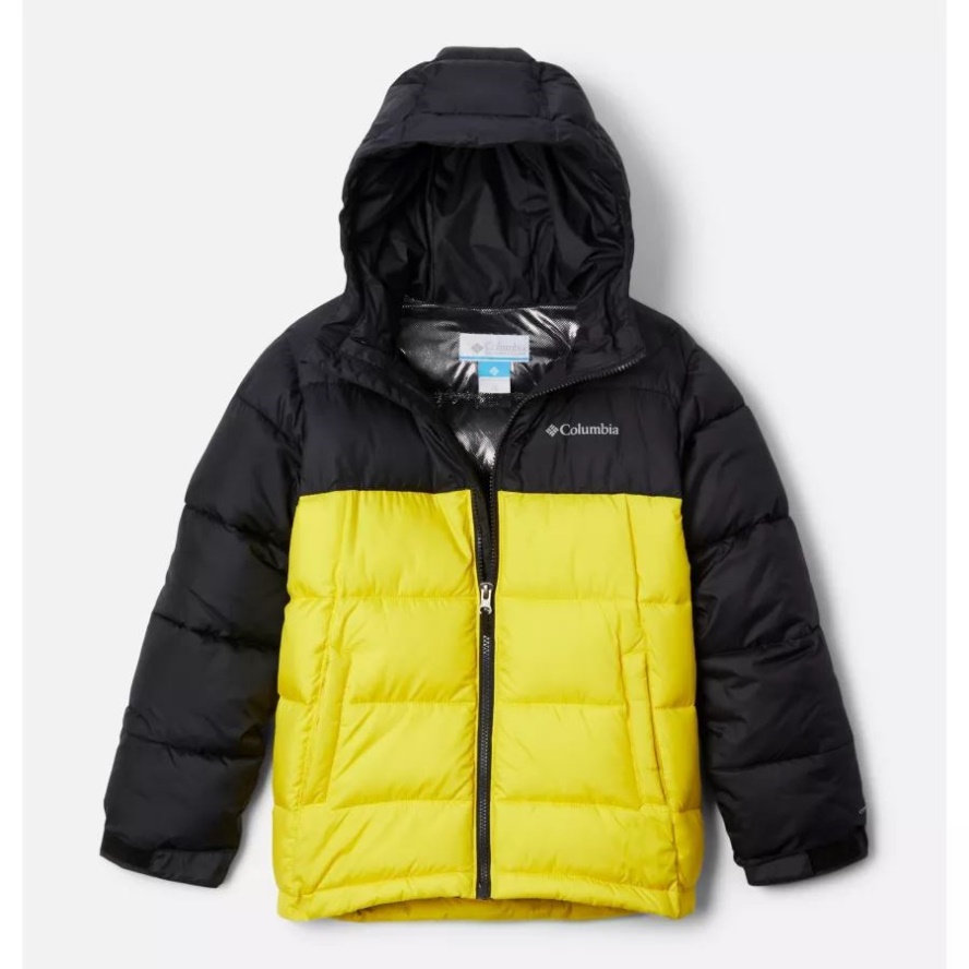 Black/Laser Lemon Kids' Pike LakeJacket Columbia Sale