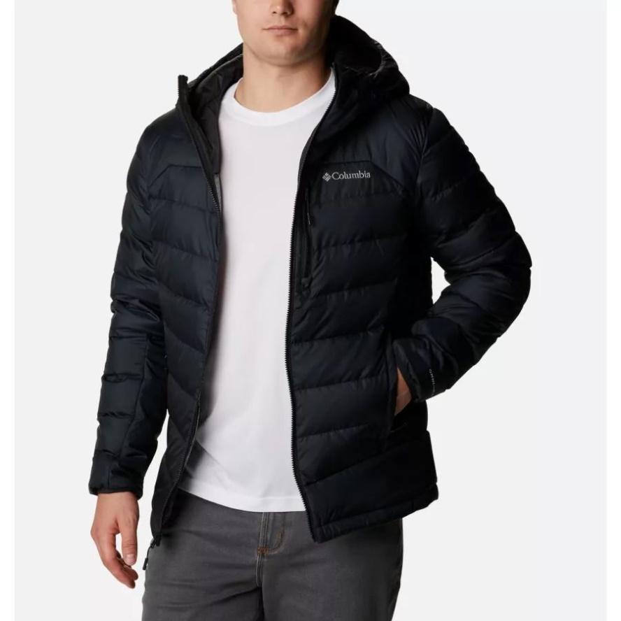 Black Men's Autumn Park Down Hooded Jacket Columbia Sale