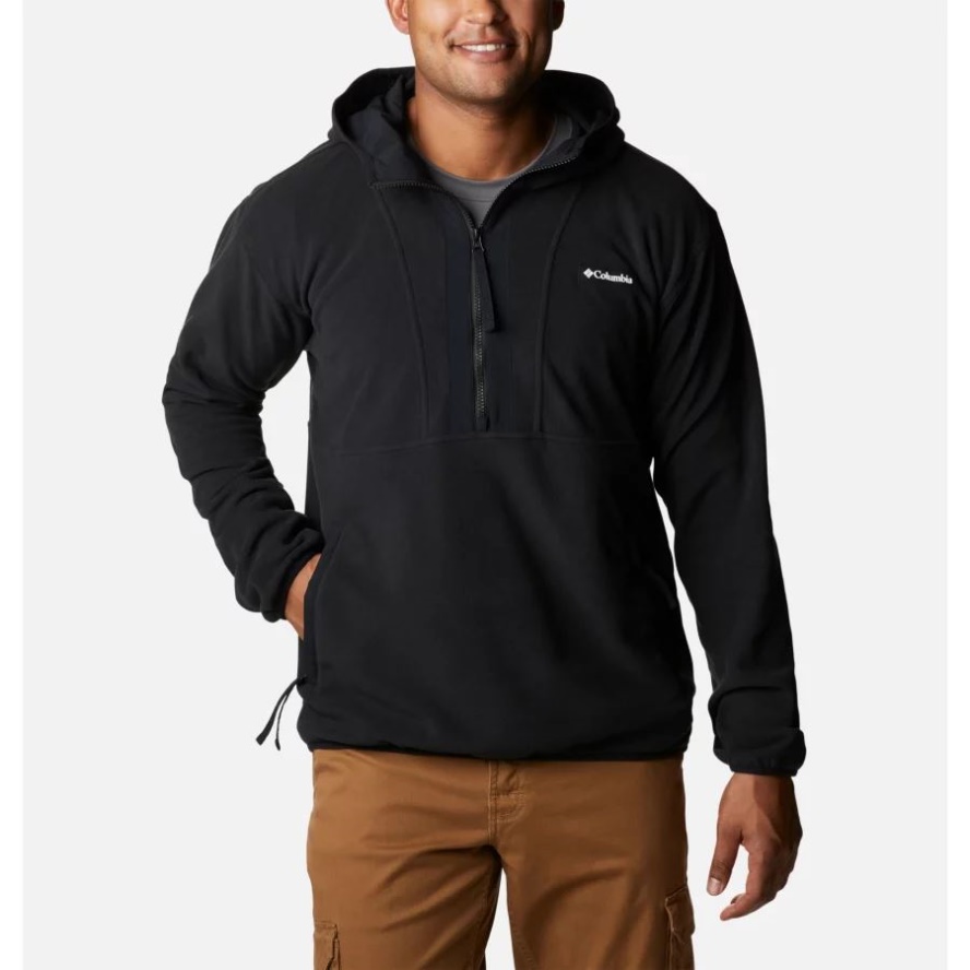 Black Men's Back Bowl Lite Half Zip Pullover Hoodie Columbia Sale