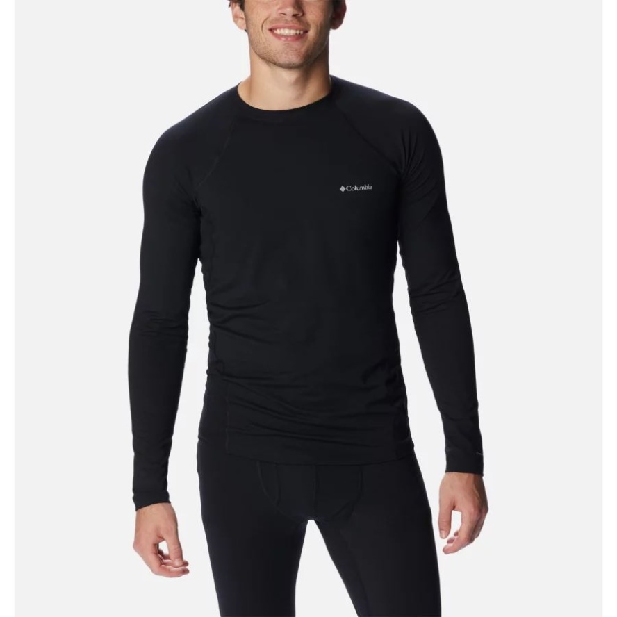 Black Men's Omni-Heat Midweight Baselayer Crew Columbia Sale