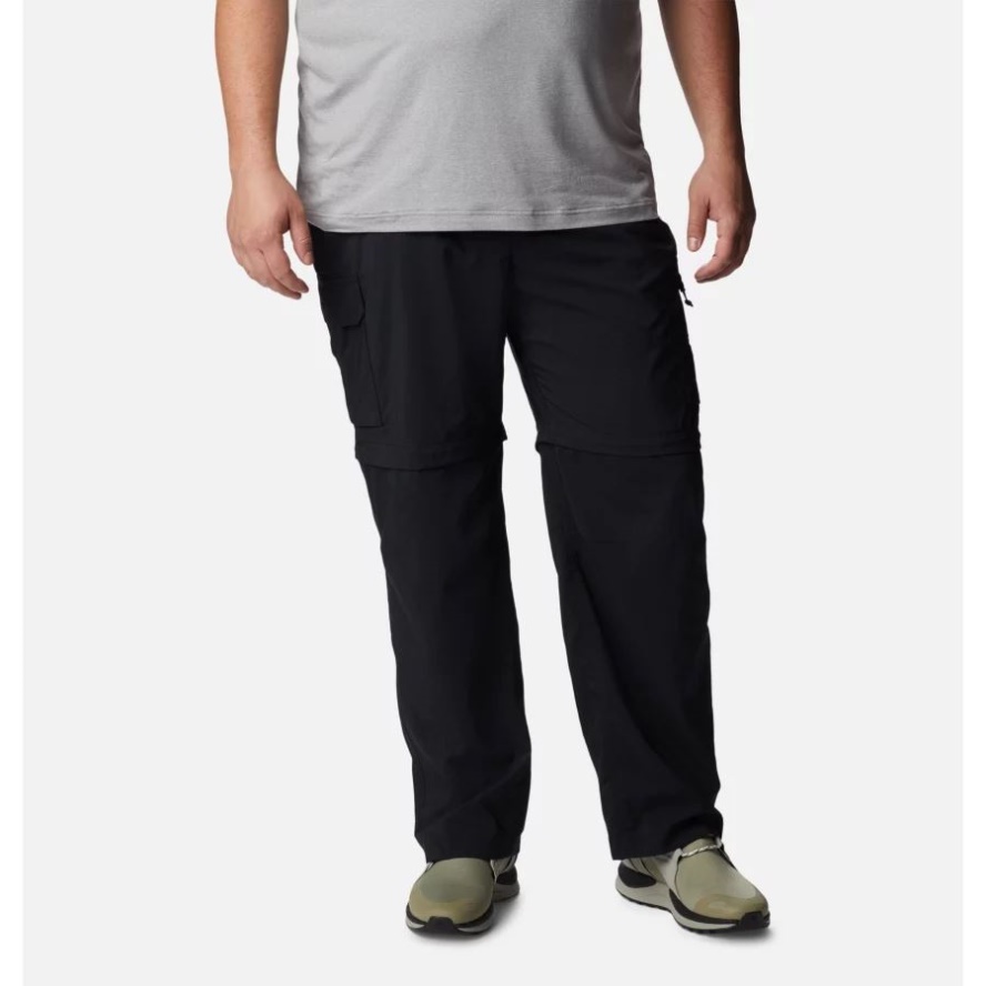 Black Men's Silver Ridge Utility Convertible Pant Extended Size Columbia Sale