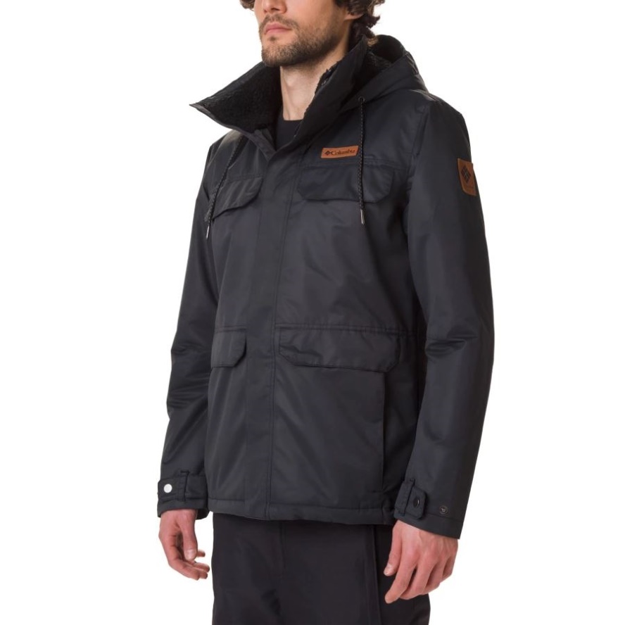 Black Men's South Canyon Mid Length Jacket Columbia Sale