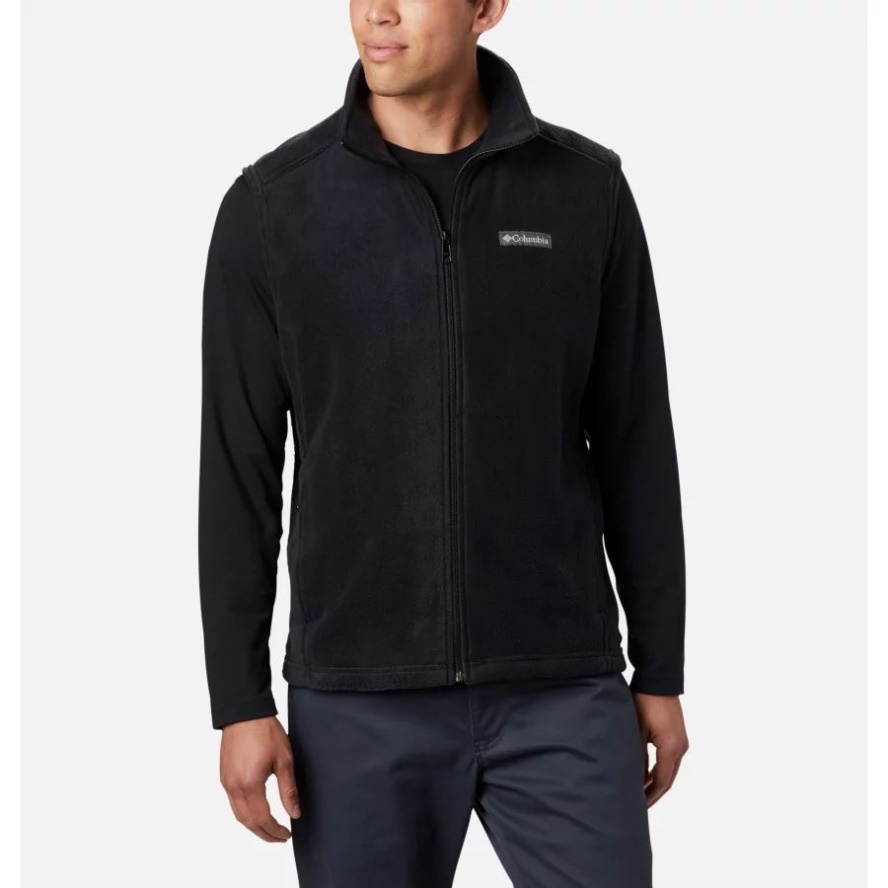 Black Men's Steens Mountain Fleece Vest Columbia Sale