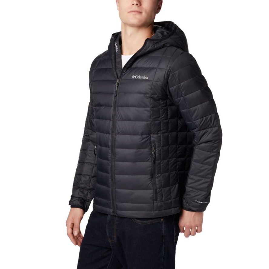 Black Men's Voodoo Falls 590 TurboDown Hooded Jacket Tall Columbia Sale