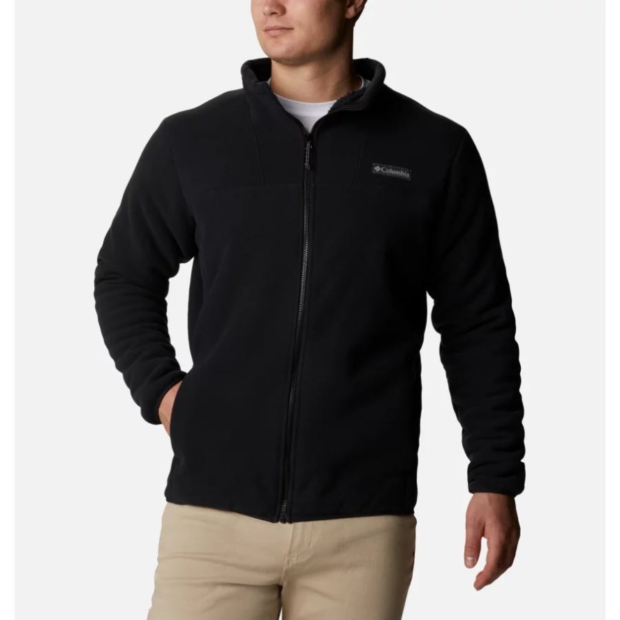 Black Men's Winter Pass Full Zip Sherpa Fleece Jacket Columbia Sale