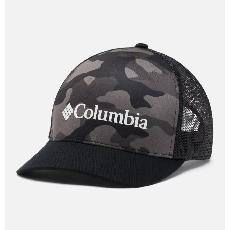 Black Mod Camo Print Punchbowl Trucker Hat Columbia Sale